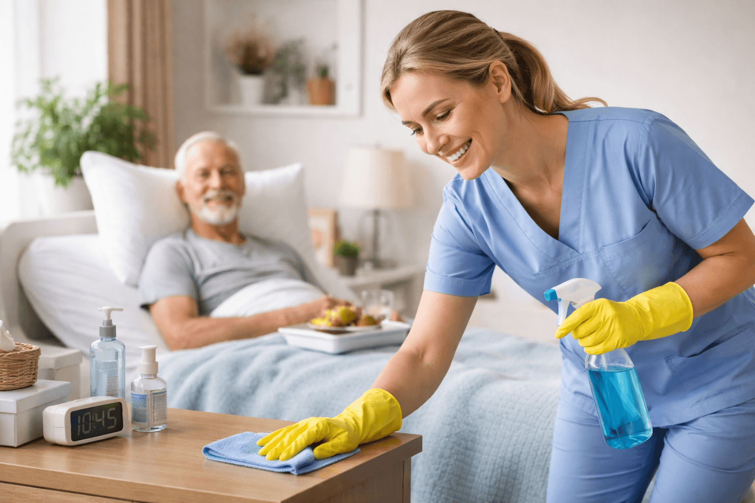 Как поддерживать чистоту в комнате лежачего пациента?